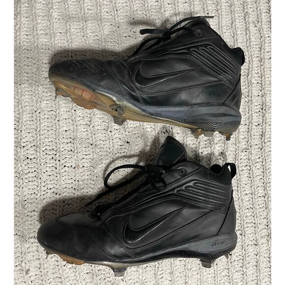 Nike Air Conversion Baseball Cleats Hi Tops Men\'s Size US 10 EU 44 Black 106944 main image 8